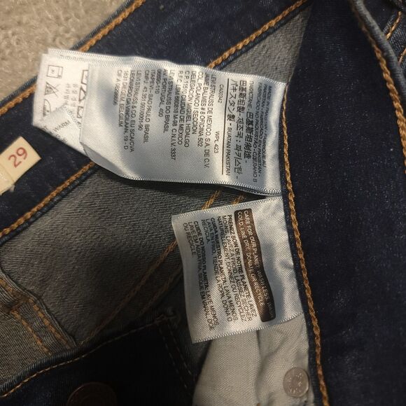 Levis Curvy Skinny Womens 29 (29X29) Jeans Mid Rise Stretch Blue Denim - Picture 10 of 11